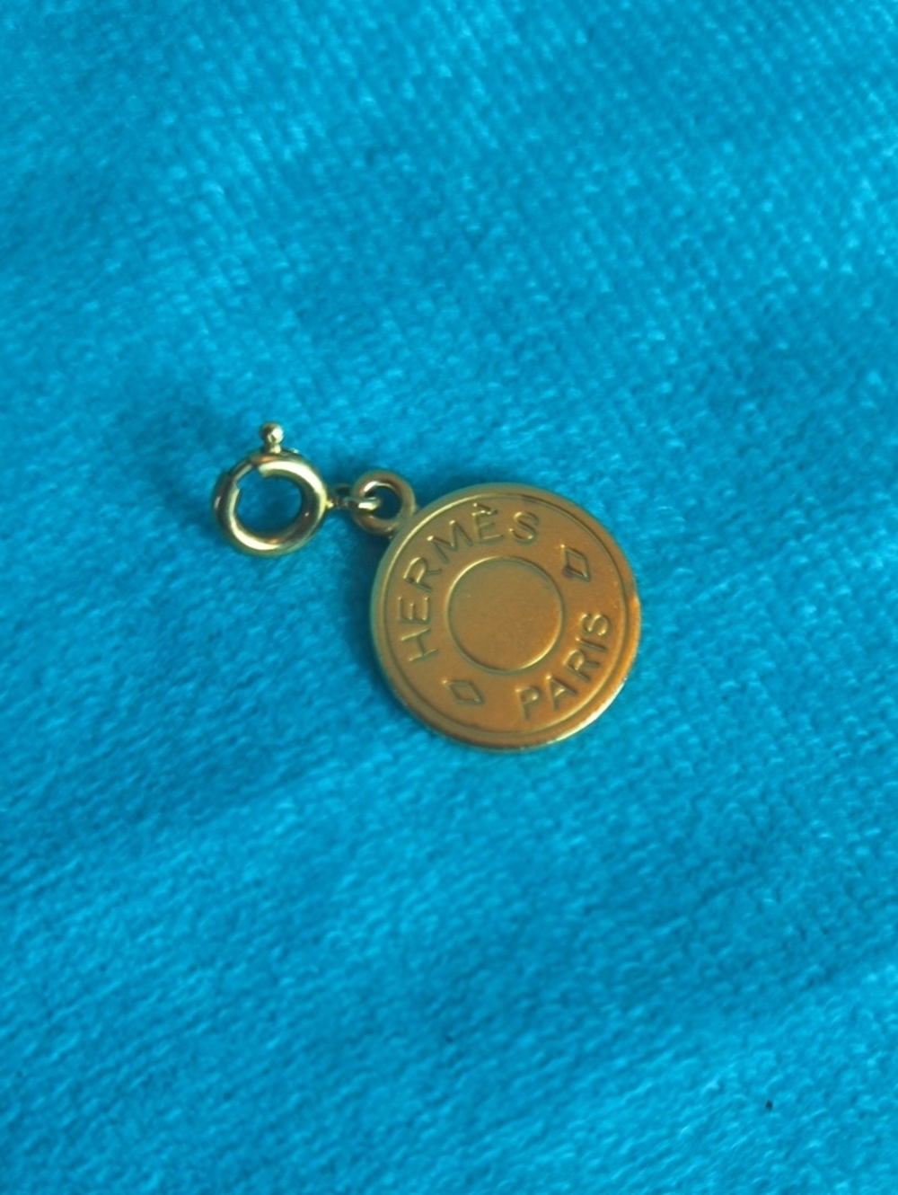 Hermés Paris Gold Tone Bijouterie Fantaisie Charm Pendant
